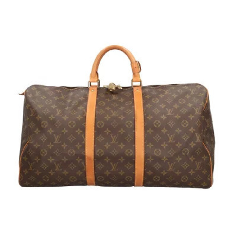 Louis Vuitton Keepall Monogram Handbag Canvas Brown